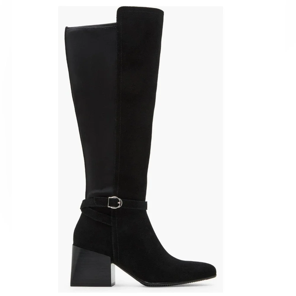 Blondo‎ Twyla Waterproof Knee High Suede Leather Boot, Black, Size 7, NWT